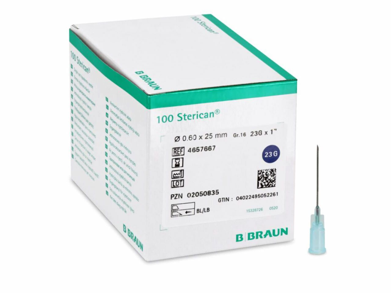 Sterican igle 23G, 0.60 x 25 mm, plave, B. BRAUN