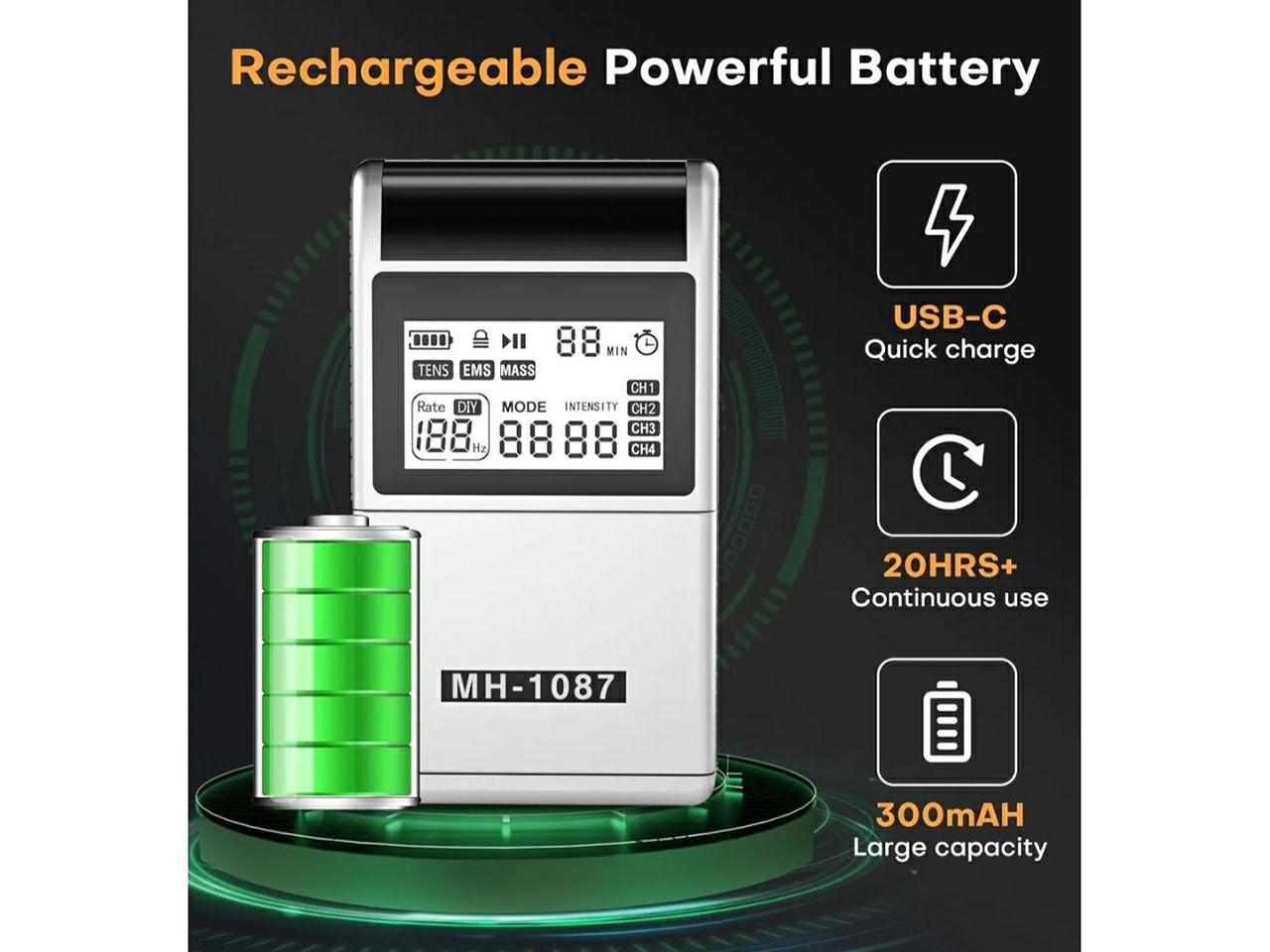 TENS/EMS UREĐAJ MH-1087, četverokanalni