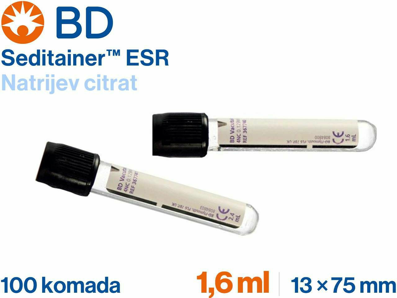 VACUTAINER® SEDITAINER, 1.6 ml, 100 komada