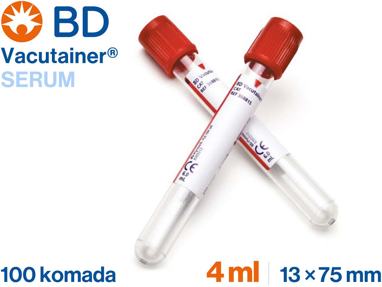 VACUTAINER® SERUM 4 ml, 100 komada