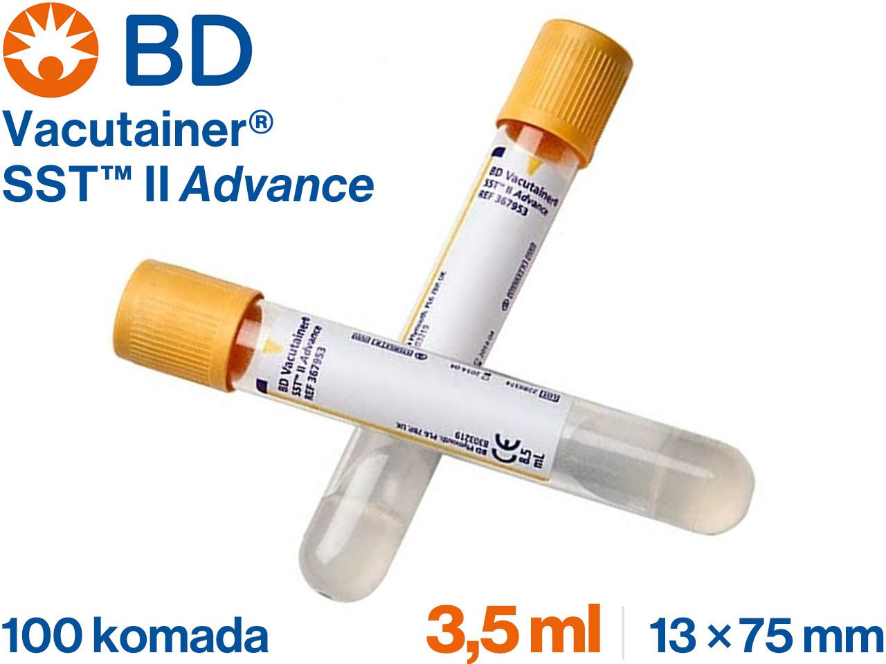 VACUTAINER® SERUM SST II ADVANCE 3.5 ml, 100 komada