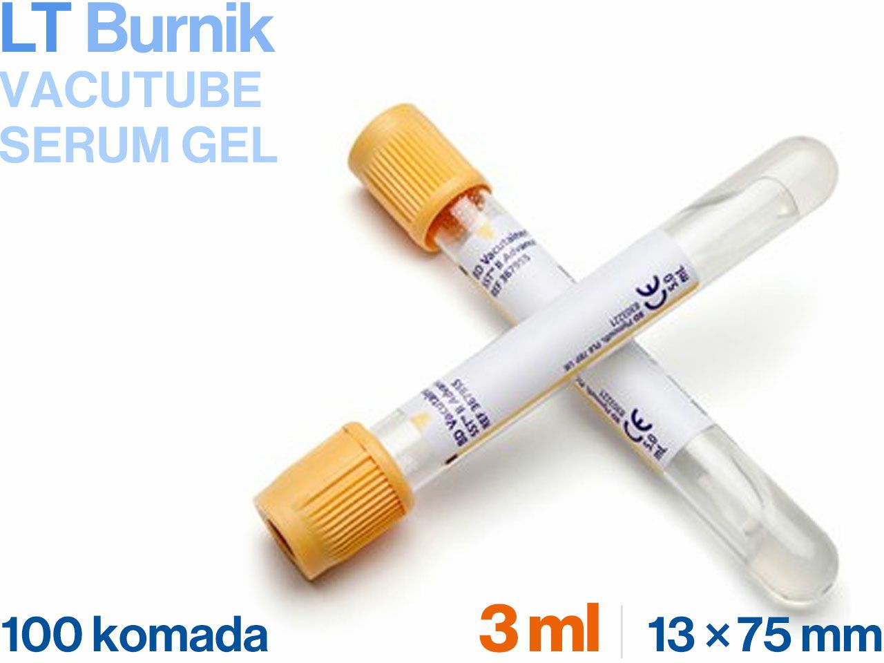 VACUTUBE SERUM GEL 3 ml, 100 kom.